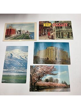 Vintage Postcard Set – Chicago, New Orleans, D.C., Mountain & Historic Hotel (Lo